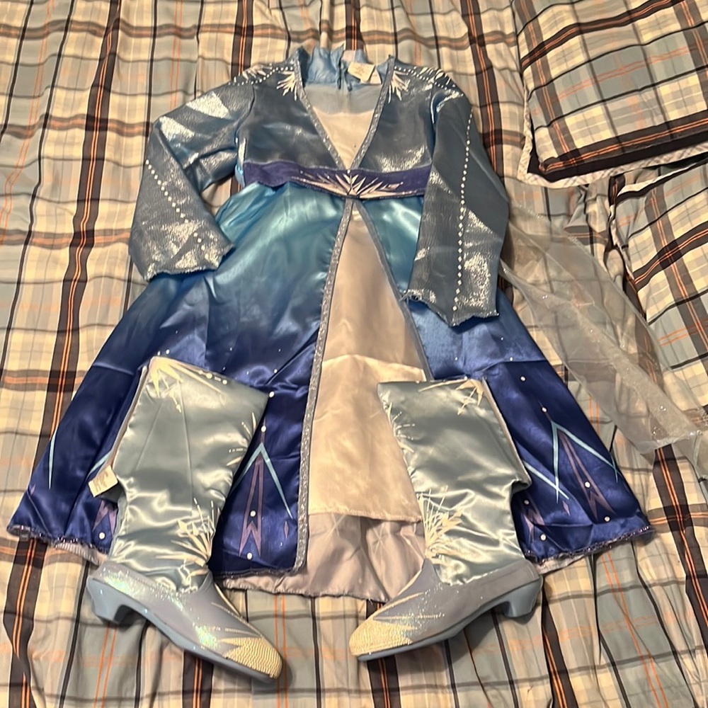 Elsa Dress Up Costume with Boots